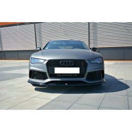 Накладка сплиттер на передний бампер Вар2 на Audi RS7